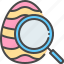 egg, easter, find, search, hunt, magnifying, glass 