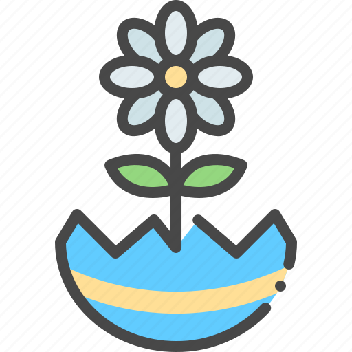 Flower, egg, broken, easter, blossom icon - Download on Iconfinder