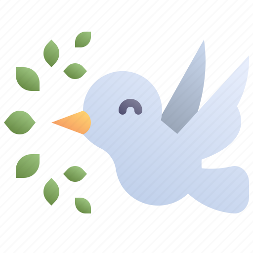 Bird, peace, fly, leaf, leaves, holiday, sunday icon - Download on Iconfinder
