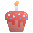 cupcake, cake, candle, easter, celebration, holiday, sunday, day, decoration