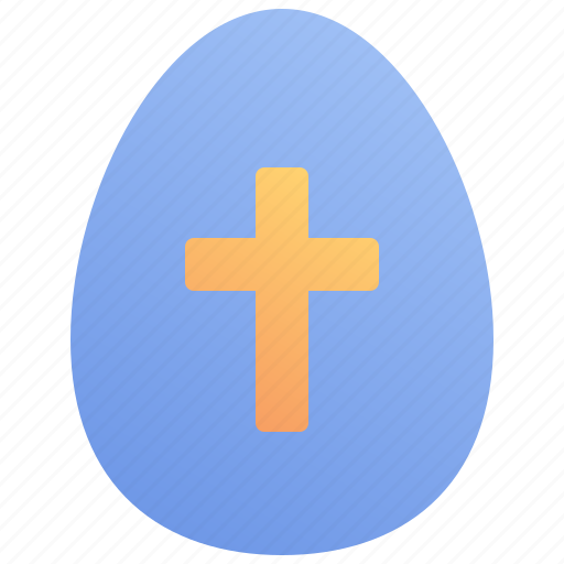 Egg, cross, catholic, easter, paint, holiday, sunday icon - Download on Iconfinder