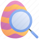 egg, easter, find, search, hunt, magnifying, holiday, sunday, decoration