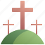 graveyard, grave, cross, cemetery, death, holiday, sunday, easter, decoration 