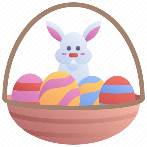 Rabbit, basket, easter, day, eggs, bunny, holiday icon - Download on Iconfinder