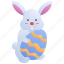 rabbit, hold, easter, holding, egg, bunny, holiday, sunday, decoration 