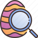 egg, easter, find, search, hunt, magnifying, glass