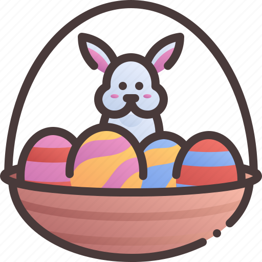 Rabbit, basket, easter, day, eggs, bunny icon - Download on Iconfinder