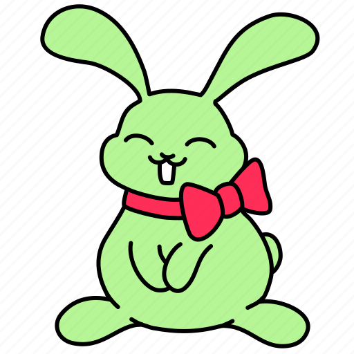 Bow, bunny, easter, gift, pretty, rabbit, smart icon - Download on Iconfinder