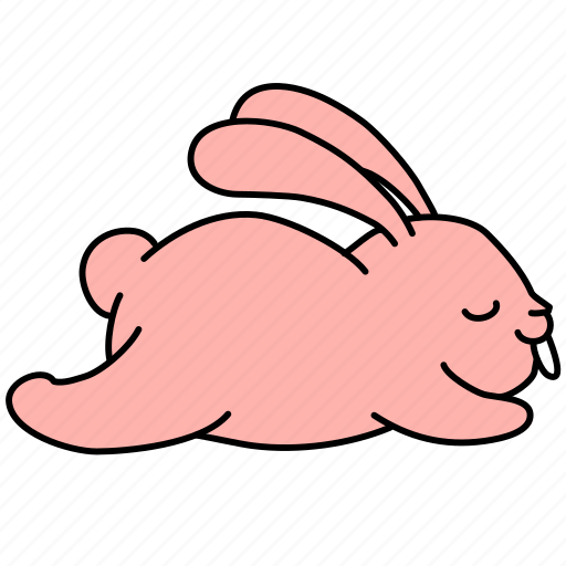 Bunny, cute, easter, nap, pet, rabbit, sleep icon - Download on Iconfinder