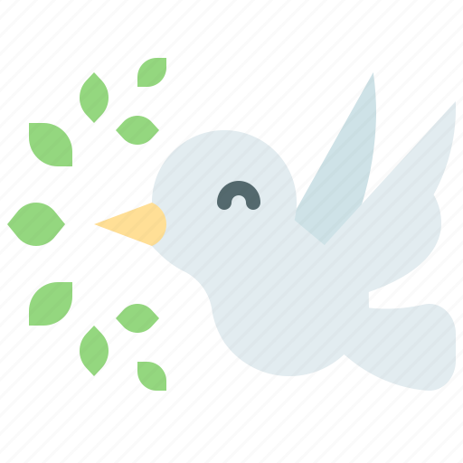 Bird, peace, fly, leaf, leaves icon - Download on Iconfinder