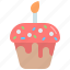cupcake, cake, candle, easter, celebration 
