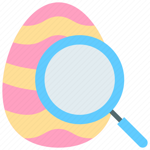 Egg, easter, find, search, hunt, magnifying, glass icon - Download on Iconfinder