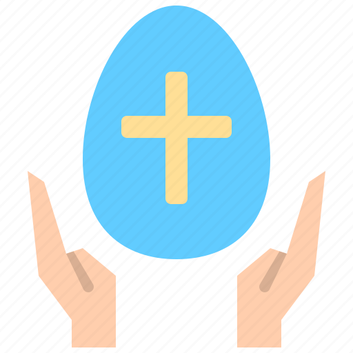 Egg, easter, hands, holding, cross, hold icon - Download on Iconfinder