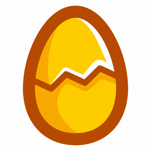 Broken, easter, easteregg, egg, food, shell, yellow icon - Download on Iconfinder