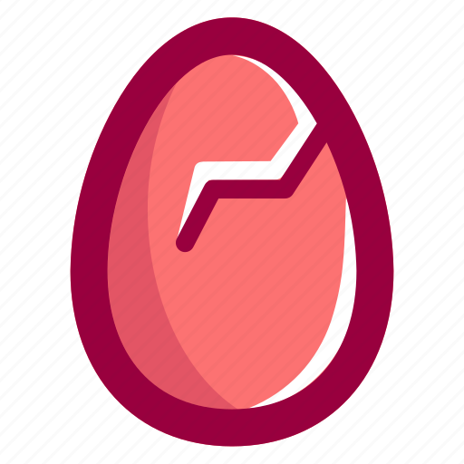 Broken, easter, easteregg, egg, food, pink, shell icon - Download on Iconfinder