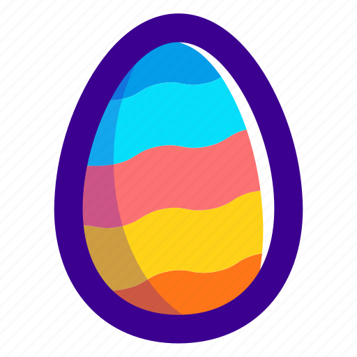 Easter, easteregg, egg, food, pattern, waves icon - Download on Iconfinder