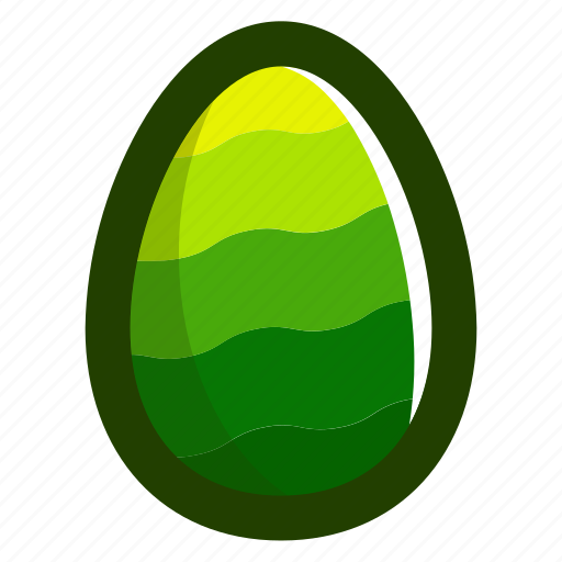 Easter, easteregg, egg, food, green, pattern, waves icon - Download on Iconfinder