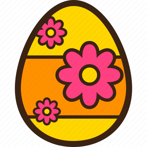 Chocolate, decoration, easter, egg, flower icon - Download on Iconfinder