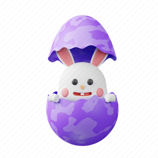 Rabbit, egg, easter, religion, bunny, event 3D illustration - Download on Iconfinder