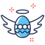 holy, egg, eggshell, winged, religious, easter, day 