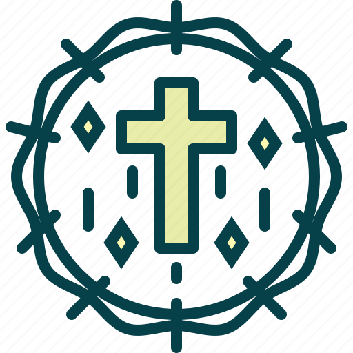 Cross, crown, easter, thorns icon - Download on Iconfinder