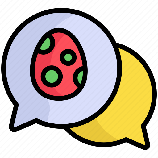 Chat bubble, easter egg, chatting, egg, communication, conversation icon - Download on Iconfinder