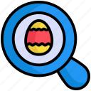 magnifying egg, magnifying glass, egg, find, search 