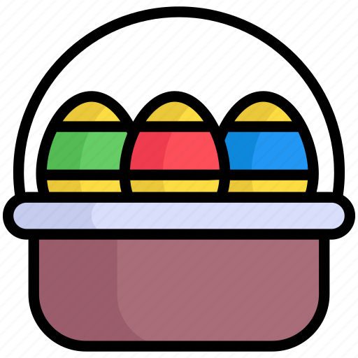 Easter basket, easter egg, eggs, basket, handle, healthy icon - Download on Iconfinder