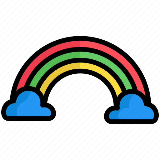 Rainbow, cloud, curve, sky, spring, weather icon - Download on Iconfinder