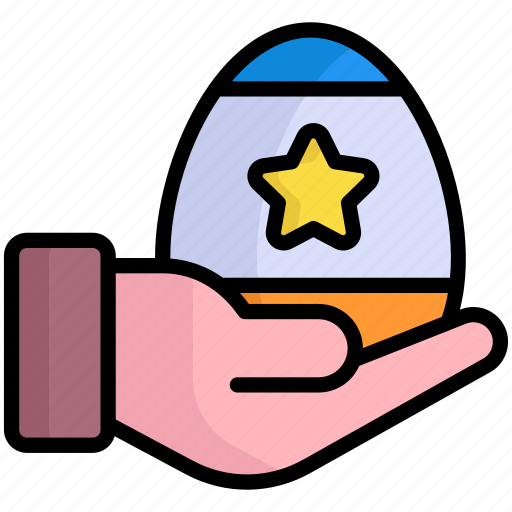 Giving hand, easter egg, care, egg, easter, hand icon - Download on Iconfinder