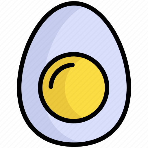 Boiled egg, food, egg, healthy, breakfast, yolk icon - Download on Iconfinder