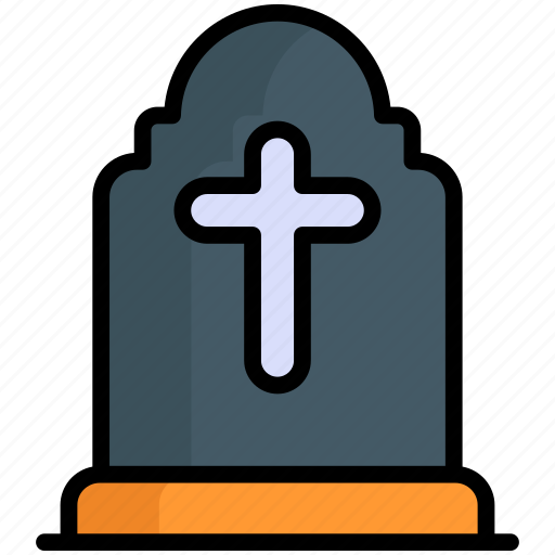 Gravestone, cross, graveyard, religion, cemetery, grave icon - Download on Iconfinder