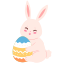 bunny, rabbit, cute, easter, egg, sweet, cartoon, animal 