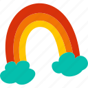 rainbow, cloud, cute, red, colorful, server, data