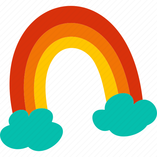 Rainbow, cloud, cute, red, colorful, server, data icon - Download on Iconfinder