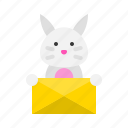 bunny, easter, letter, mail, rabbit