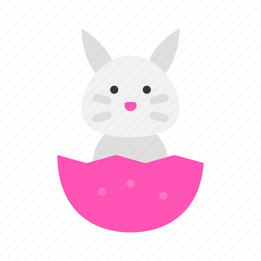 Bunny, easter, eggshell, rabbit icon - Download on Iconfinder