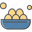 basket, easter, eggs, food, painted 