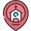christianity, church, easter, holidays, location, pin 