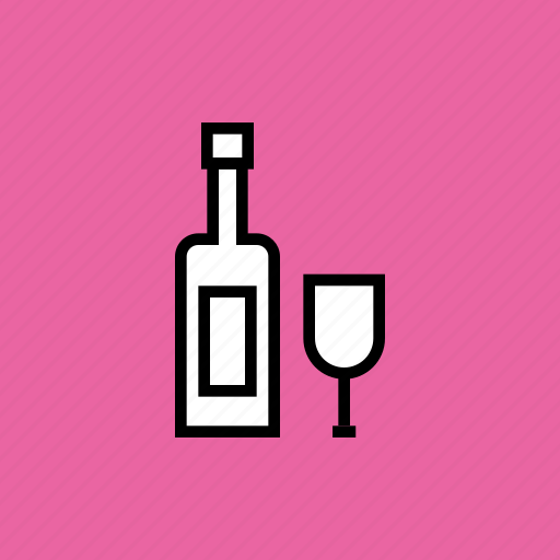 Bottle, celebrate, celebration, drink, glass, wine, hygge icon - Download on Iconfinder
