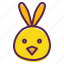 bunny, chicken, chickling, cute, ears, easter, rabbit 