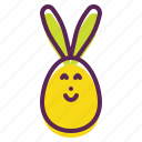 bunny, decorated, ears, easter, egg, paschal, rabbit