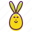 bunny, decorated, ears, easter, egg, paschal, rabbit 