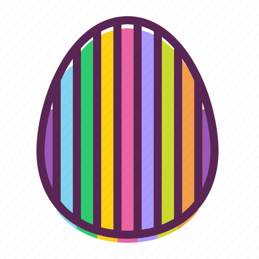 Decorated, decoration, easter, egg, paschal, stripes icon - Download on Iconfinder