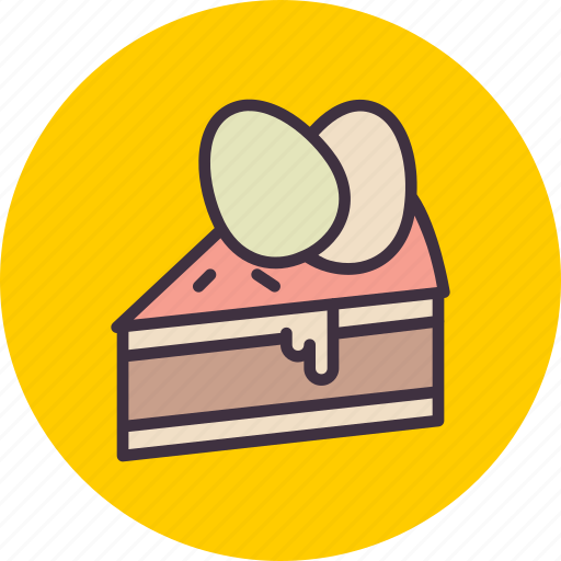 Cake, dessert, easter, egg, paschal, slice, hygge icon - Download on Iconfinder