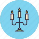 candelabra, candle, christmas, easter, light, church, dinner