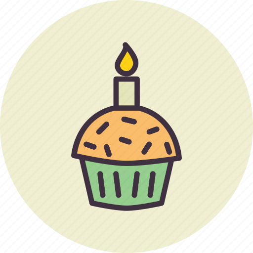 Cake, candle, cup, dessert, easter, muffin, pastry icon - Download on Iconfinder