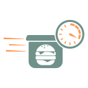 delivery, time, restaurant, food, clock, fast, order, full
