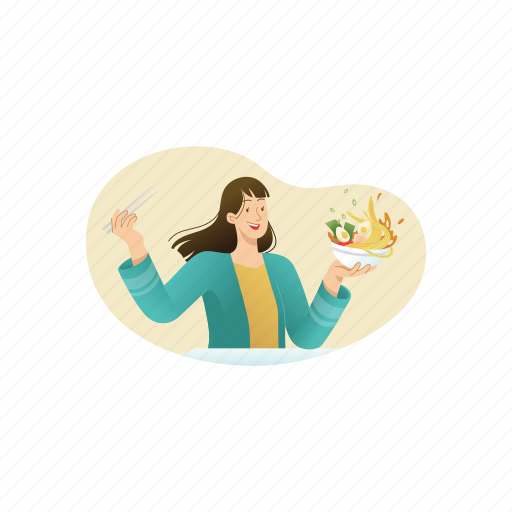 Customers, enjoy, food illustration - Download on Iconfinder