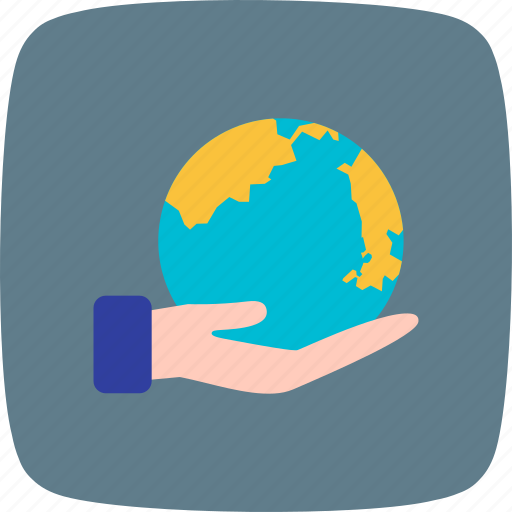 Globe, earth, hand icon - Download on Iconfinder